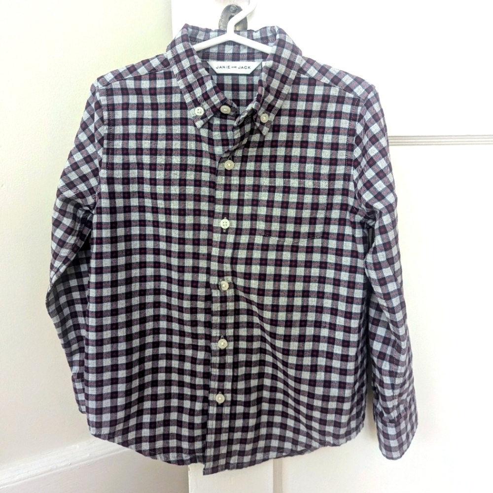 Janie and Jack plaid flannel shirt